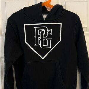 Perfect Game Boys Small Black Hoodie with White PG Logo